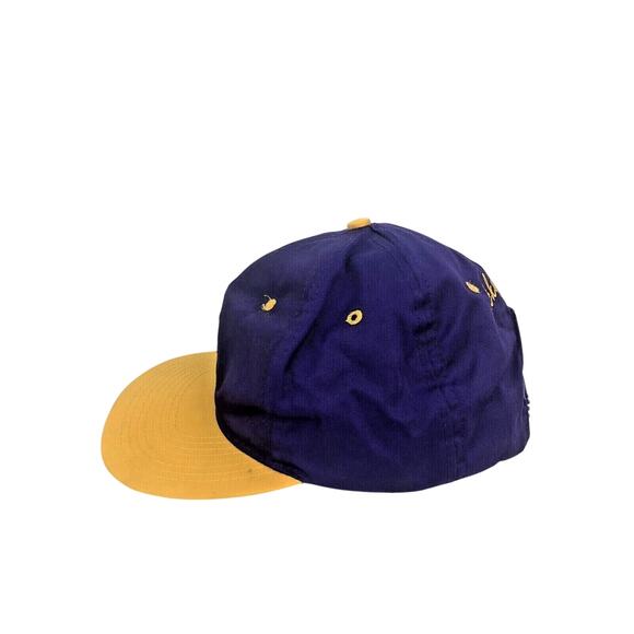 Vintage Mickey Mouse Snap Back Trucker's Hat Purple Yellow Cap One Size - Picture 2 of 8